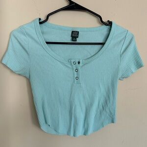 Classic Teal Ribbed Tee Wild Fable